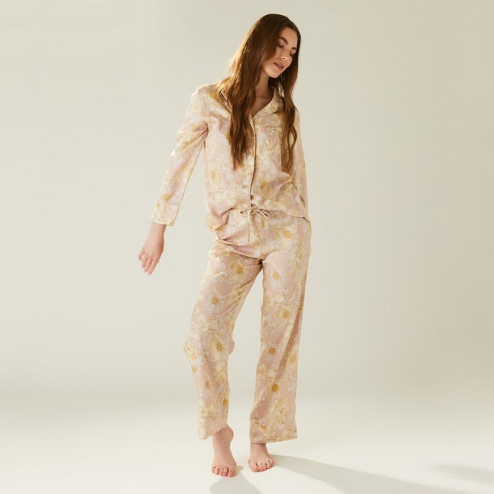 Love & Lore Pajama Pant Set - Blush Floral Size S